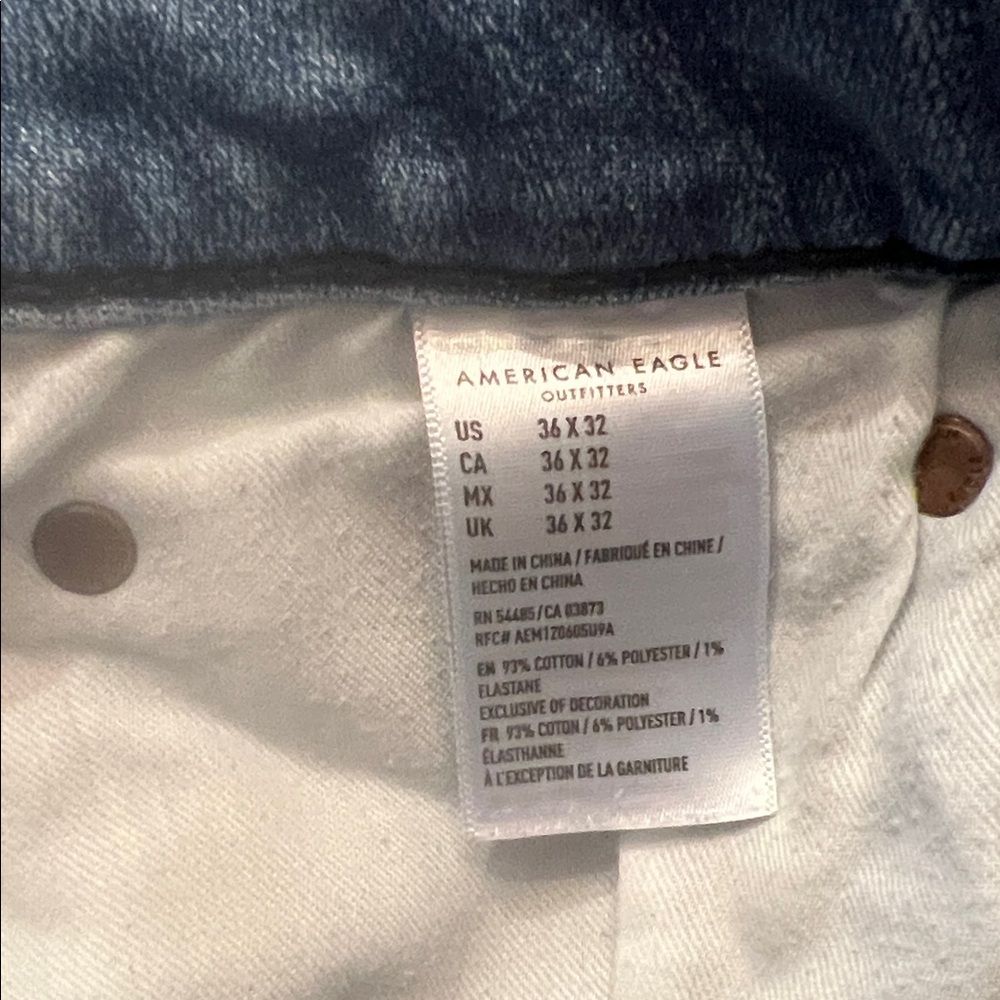 American Eagle Outfitters Men's Slim Straight Ne(x)t Level Airflex Jeans 36x32 - Picture 6 of 12